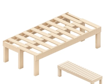 DYI Twin Size Pull-Out Bed Frame plan: Multi Purpose Pullout Bench (Digital PDF Download)