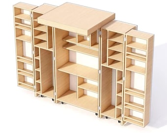 DIY Expandable Craft Cabinet: Mobile Workstation Storage (PDF)