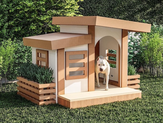 DIY 犬小屋プラン XL (4'x4'x4'): ペットハウスの設計図 (デジタル PDF