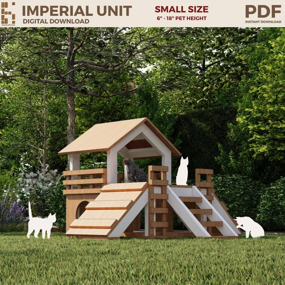DIY Outdoor Dog Playground Plans: 2-Story Pet House with Ramp