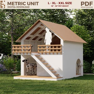 XXL zweistöckige Hundehütte & Spielhaus-Plan: DIY Gartenfestung Fort (PDF-Download, metrische Einheiten: 2 x 3 m)