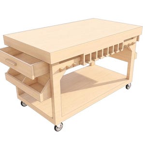 DIY Workbench plans | Diy plans | PDf plan | Instant Download | Workshop table | Garage Workbench | Diy Workbench storage | Mobile Workbench