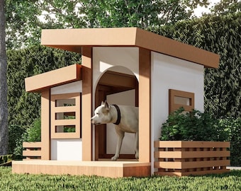 DIY Dog House Plan XL (4'x4'x4'): Pet House Blueprint (digital