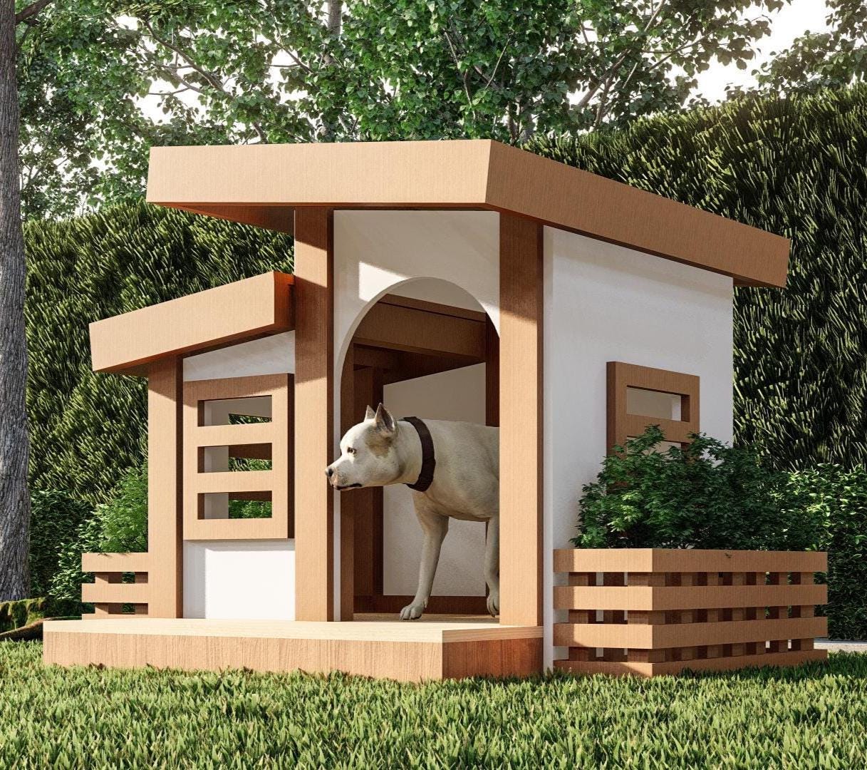 DIY 犬小屋プラン XL (4'x4'x4'): ペットハウスの設計図 (デジタル PDF