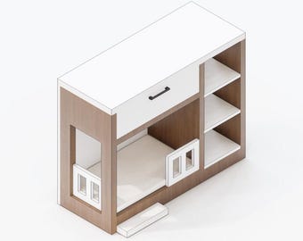 DIY Pet Bed Furniture Blueprint: Modern Indoor Pet House (Digital Download)