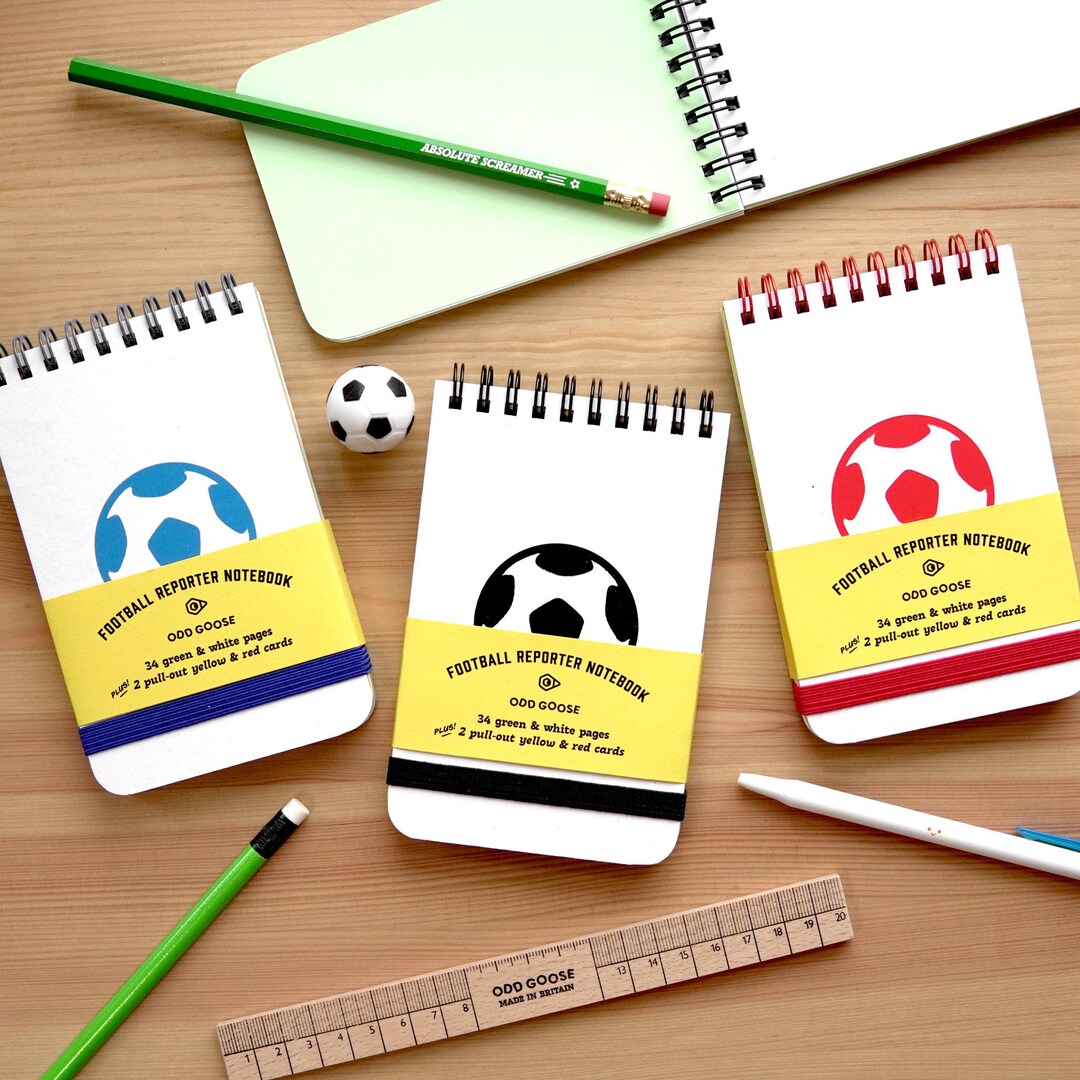 Football Reporter Notebook - Wire Spiral Notepad Handmade for Kids in ...