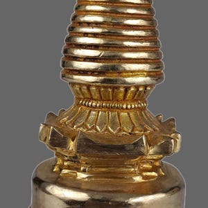Stûpa kadampa (kadampa choten) | Stupa plaqué or 24 carats