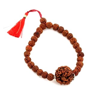 6 Mukhi Rudraksha Bracelet: Natural Nepal & Java Beads
