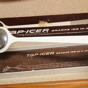 Vintage 1950s Tap-Icer Ice Cracker tool in Original Box. Collectible