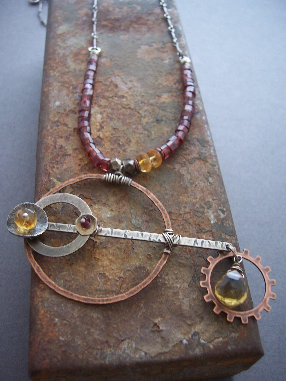 Industrial statement necklace necklace