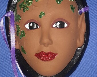 Ethnic Leprechaun Elf Ceramic Wall Mask, Anime, Lolita, home decor