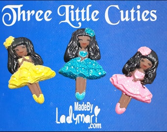 Three Little Cuties magnets painted or unpainted paint it yourself, Angels cherubs