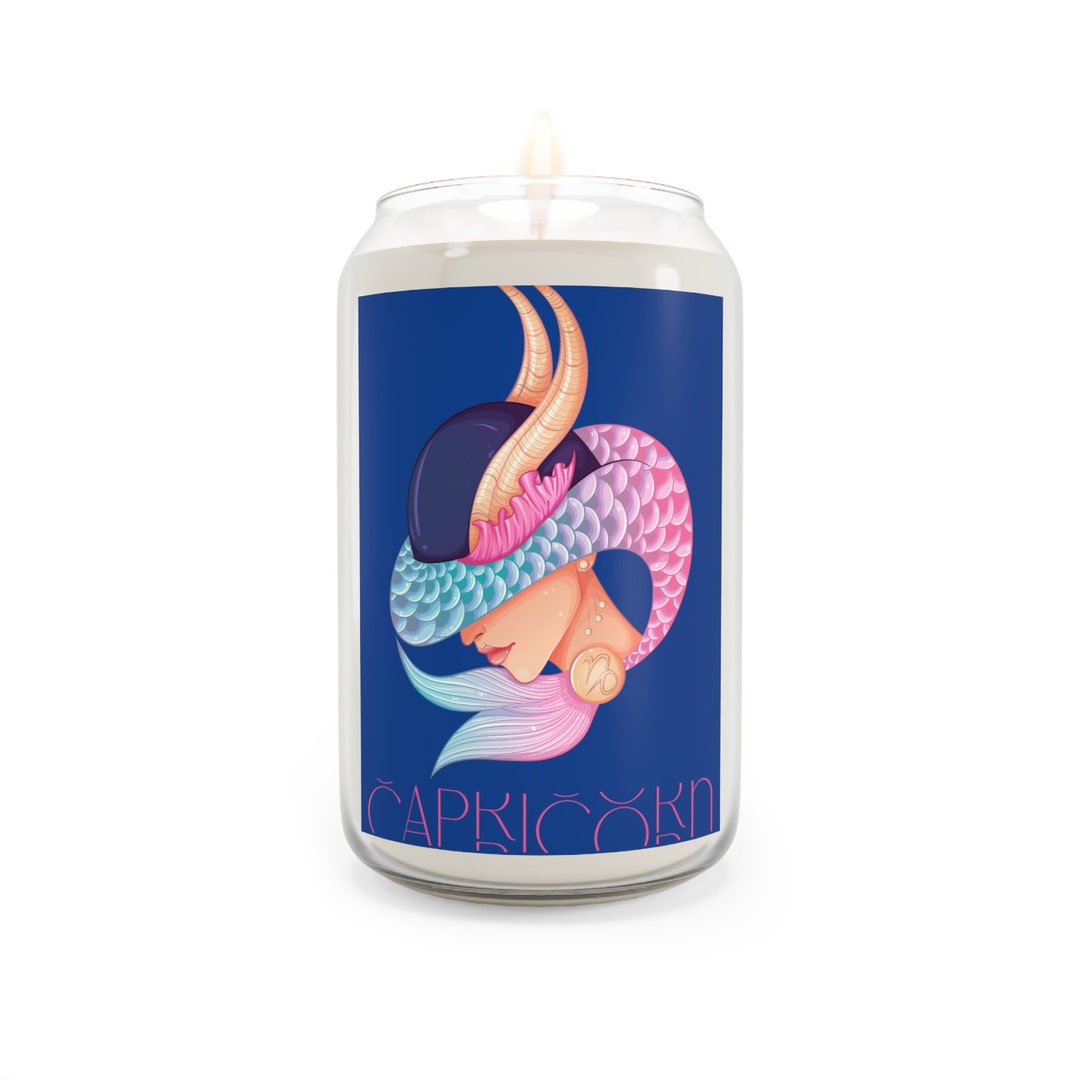 Zodiac Candle Capricorn Scented Soy Celestial Astrology Sign Etsy