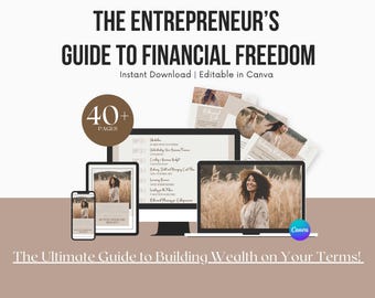 Financial Freedom Guide: Canva Template for Mom Entrepreneurs (MRR)