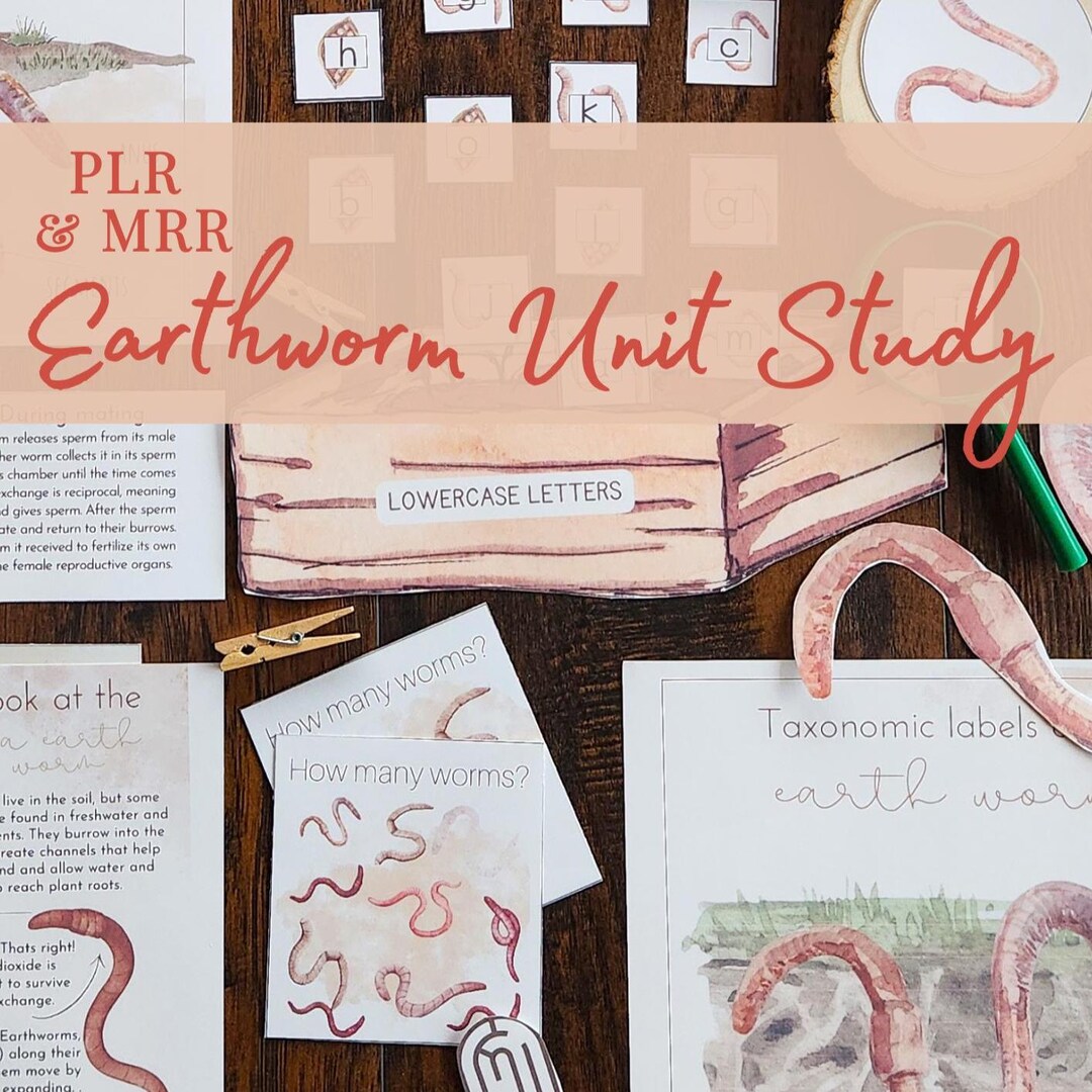 Earthworm Life Cycle Unit Study Printable | Homeschool Science (PLR/MRR ...