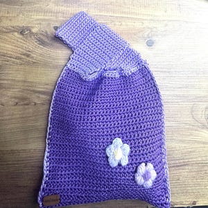 Handmade Crochet Purple Japanese Knot Bag, Crochet Wrist Bag, Handmade  Pouch with Handle, Gift for Her, Trendy Knot Bag, Modern Crochet Bag