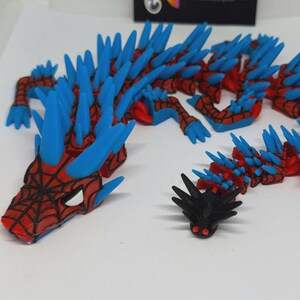 Articulated Dragon Desk Toy, Flexi Dragon Fidget Toy, 3D Printed Dragon Figure, Bendable Dragon Desk Buddy, Superhero Inspired Gift for Teen