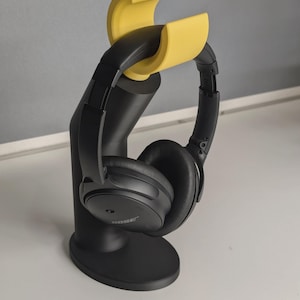 Headphone stand, 3D printed black desk organiser, gaming setup holder multiple colour options