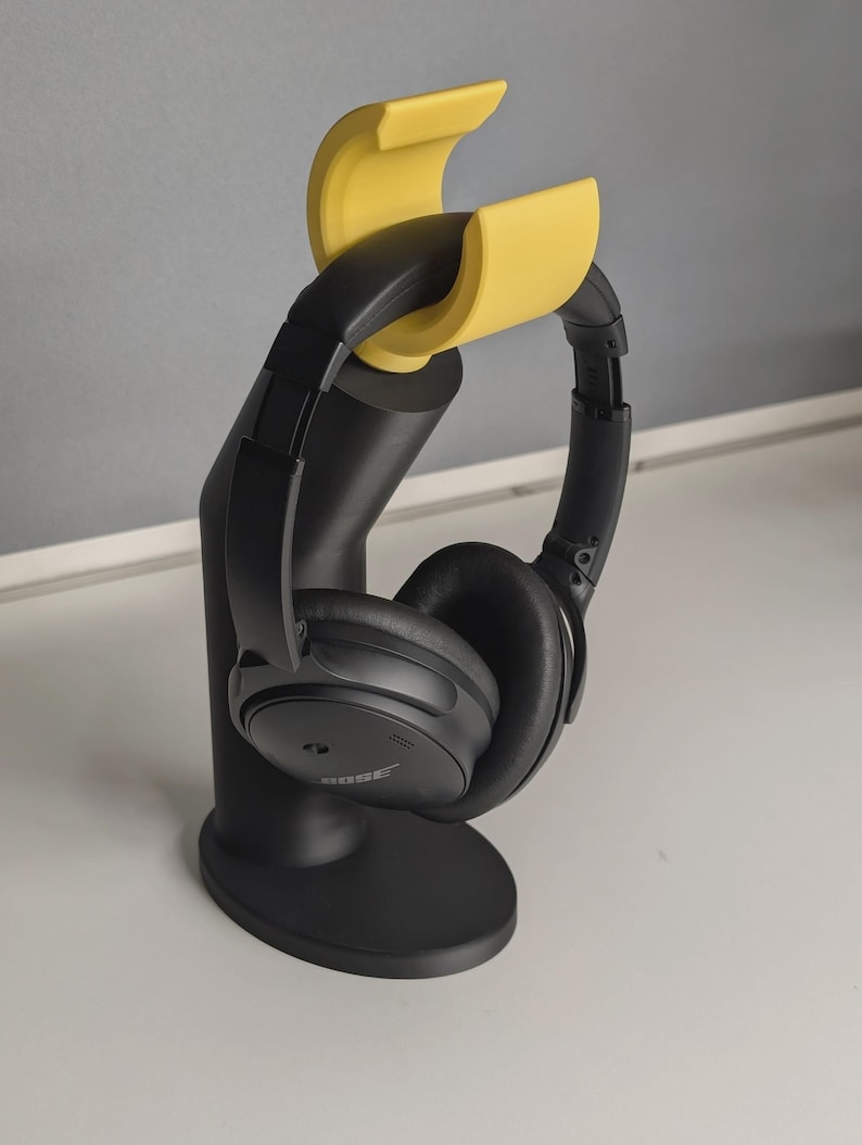 Headphone stand, 3D printed black desk organiser, gaming setup holder multiple colour options