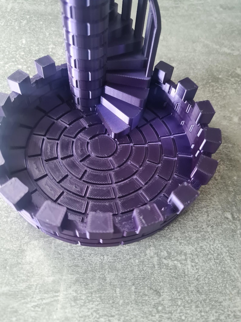 Dnd Dice Tower, 3D Printed Castle, Gray Fantasy Dice Roller