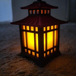 Japanese Pagoda Lantern 3D Printed  Mini Zen Garden Decor Japanese Lantern Miniature Desk Ornament  Tabletop Terrain  Unique Gift