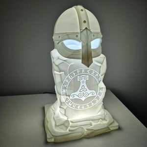 Viking Rune Lamp, Norse Rune Light, Pagan Desk Lamp, Rune Night Light, Nordic Night Lamp, RPG Gaming Light, LED Viking Decor, Mythology Nigh