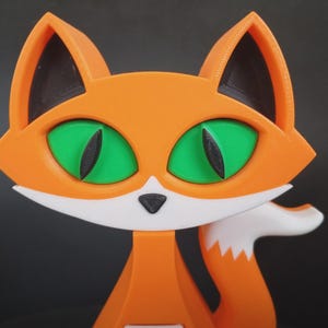 Fox Jewelry Box, 3D Printed Orange Jewelry Organizer