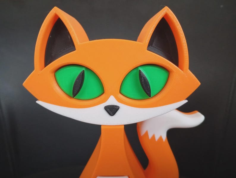 Fox Jewelry Box, 3D Printed Orange Jewelry Organizer