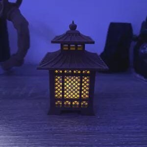 Japanese Pagoda Lantern 3D Printed  Mini Zen Garden Decor Japanese Lantern Miniature Desk Ornament  Tabletop Terrain  Unique Gift