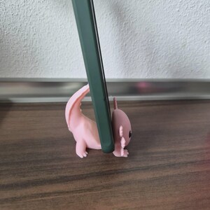 Axolotl Phone Stand, Pink 3D Printed Cute Phone Holder