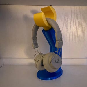 Headphone stand, 3D printed black desk organiser, gaming setup holder multiple colour options