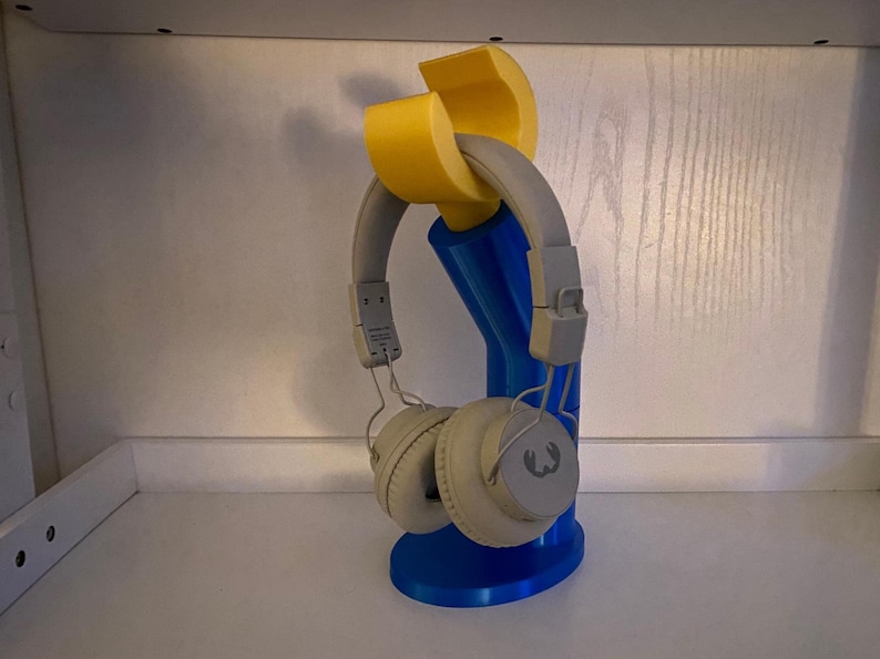 Headphone stand, 3D printed black desk organiser, gaming setup holder multiple colour options