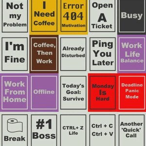 Office Sign Status, Desk Sign, Office Humor, Work From Home