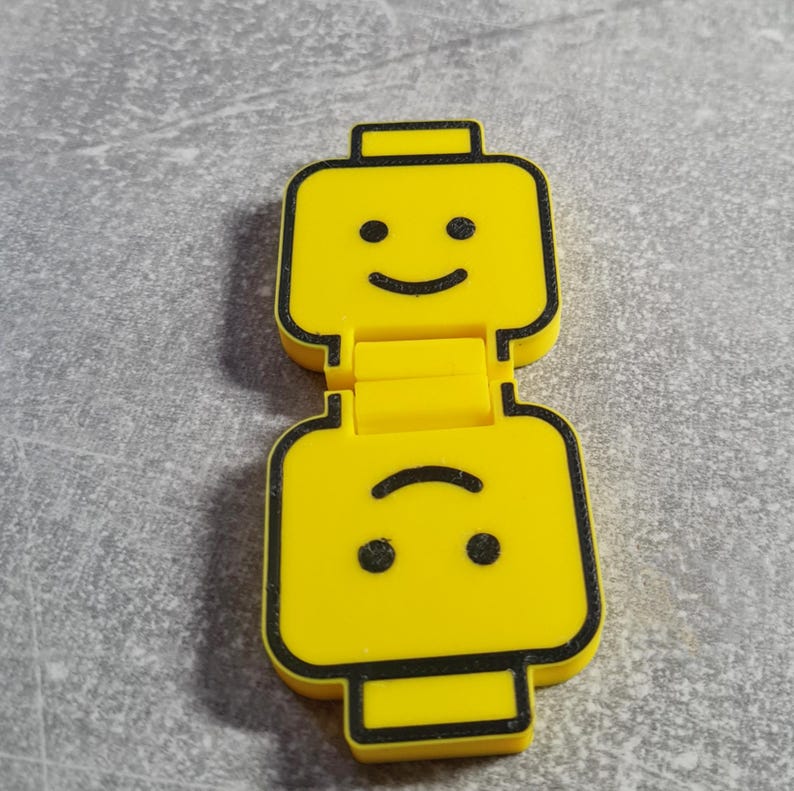 Brick Fidget clicker, 3D printed desk toy, compact stim