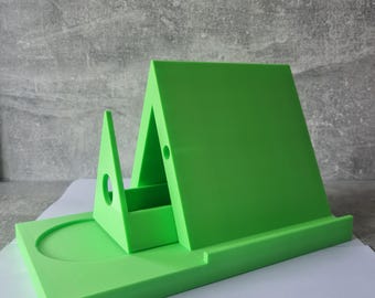 Excêntrico porta-livros com porta-copos - Um refúgio aconchegante para leitores vorazes e amantes de chá
