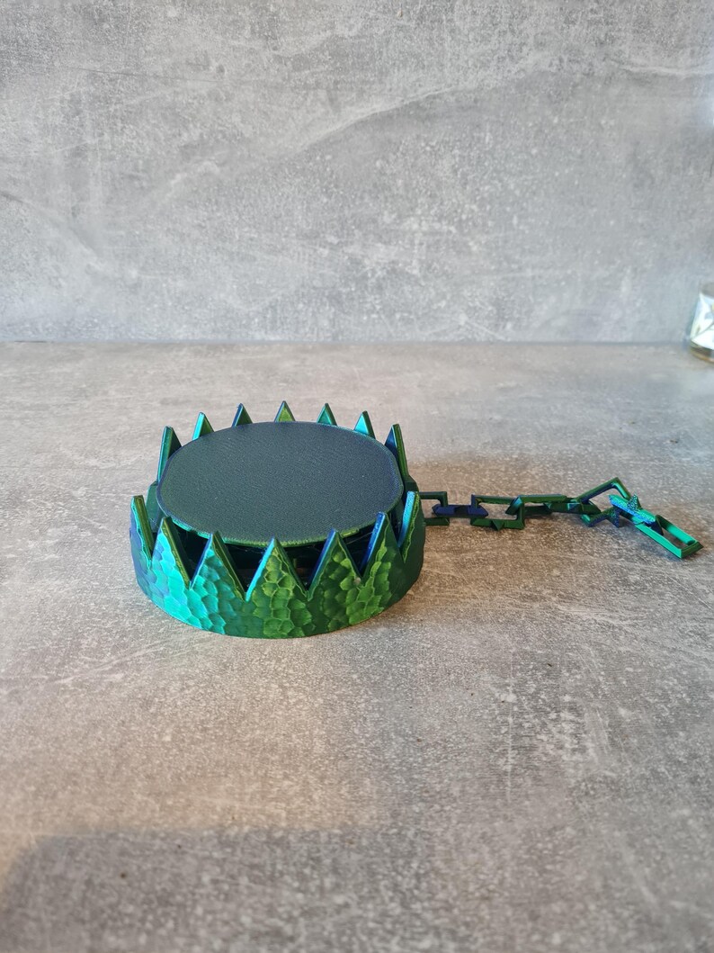 Bear Trap Coaster with Moving Drink Holder, Rustic Cabin Bar Decor, Unique Gift for Hunters, Beer Lovers, Husbands & Dads