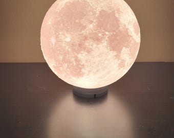 Moon Lamp – LED Lunar Surface Bedside Light, Touch-Control USB Night Lamp for Bedroom Decor, Relaxing Sleep Light, Housewarming Gift