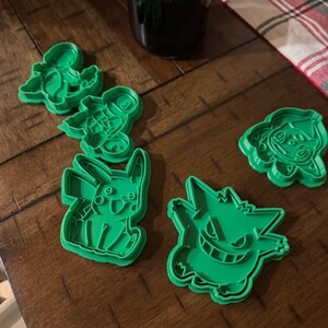 Pikachu STL Files – Anime Cookie Cutter Bundle, Pokémon Baking Kit, Fondant & Clay Cutter Set, Character Cookie STL Download