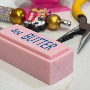 3D Printed Butter Squishy Clicker, Butter Fidget Toy, Desk Clicker, Sensory Fidget, Cute Stress Relief, Gift for Adults & Teens