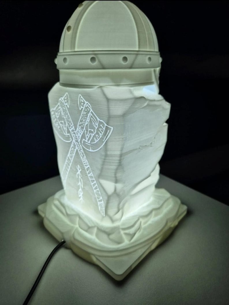 Viking Rune Lamp, Norse Rune Light, Pagan Desk Lamp, Rune Night Light, Nordic Night Lamp, RPG Gaming Light, LED Viking Decor, Mythology Nigh