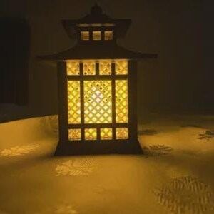 Japanese Pagoda Lantern 3D Printed  Mini Zen Garden Decor Japanese Lantern Miniature Desk Ornament  Tabletop Terrain  Unique Gift