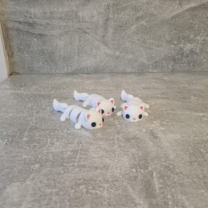 Flexi Kitty Toy – Poseable Kitten Figure, 3D Printed Fidget Pet, Cute Desk Companion Gift