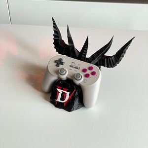 Diablo 4 Controller Stand, Xbox & PS5 Gamepad Holder, Lilith Gaming Display, Gothic Controller Shrine, Desk Gaming Decor, Diablo Gift for Ga