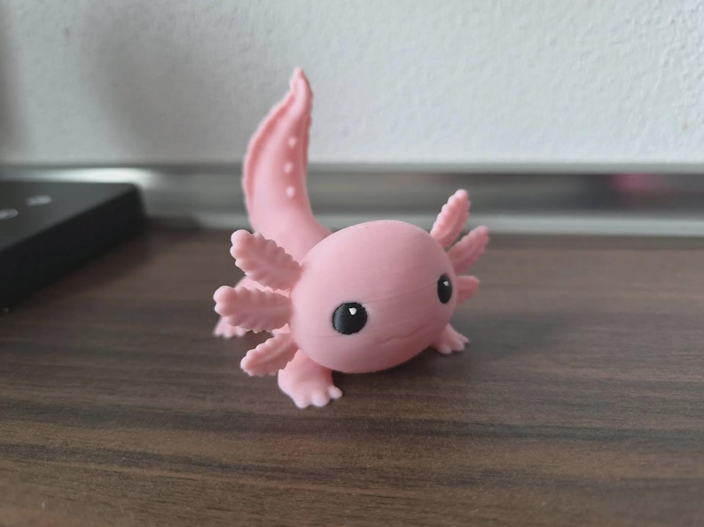 Axolotl Phone Stand, Pink 3D Printed Cute Phone Holder