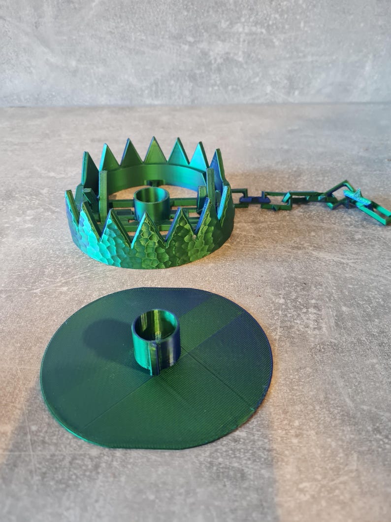 Bear Trap Coaster with Moving Drink Holder, Rustic Cabin Bar Decor, Unique Gift for Hunters, Beer Lovers, Husbands & Dads