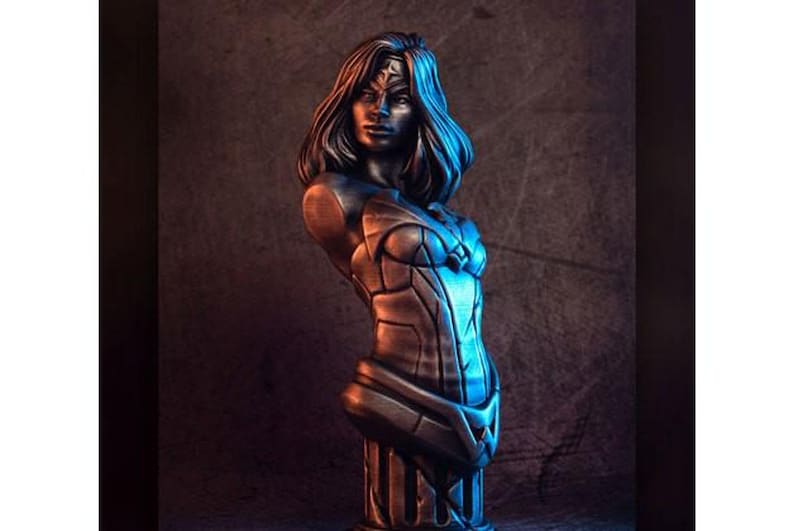 Wonder Woman STL Resin Bust, DC Comics Fan Art Digital Download