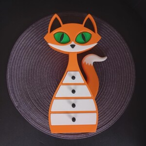 Fox Jewelry Box, 3D Printed Orange Jewelry Organizer