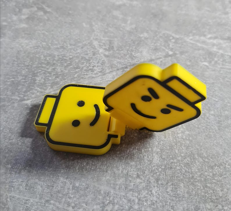Brick Fidget clicker, 3D printed desk toy, compact stim