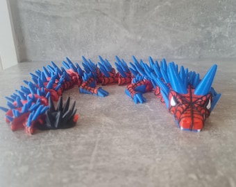 3D Printed Articulated Spider Dragon, Flexible Fidget Toy