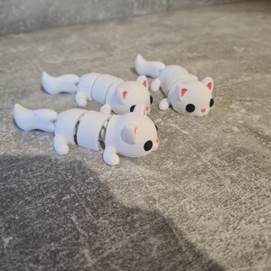 Flexi Kitty Toy – Poseable Kitten Figure, 3D Printed Fidget Pet, Cute Desk Companion Gift